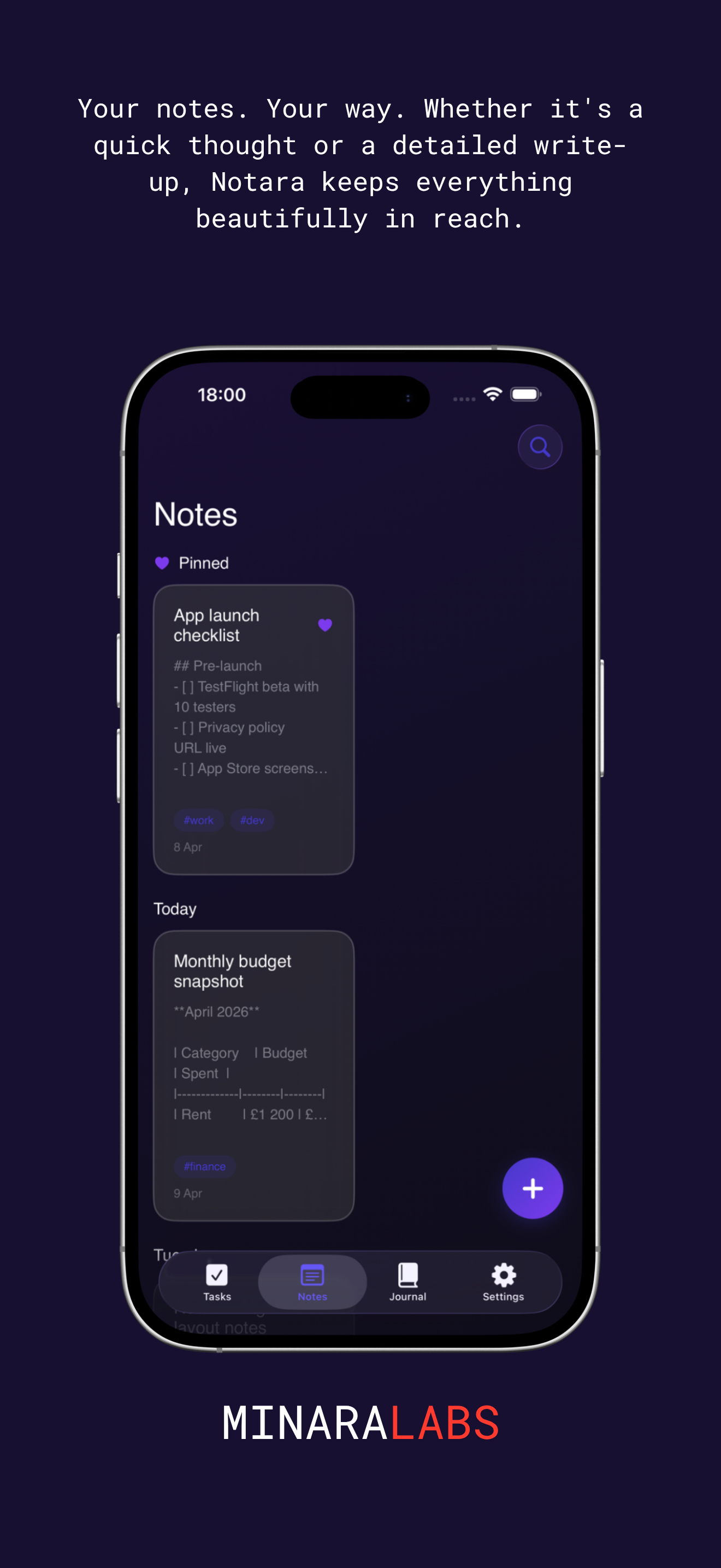 Notes — Dark Mode